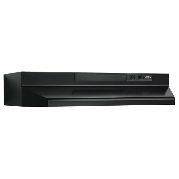 Almo 42-Inch Black Convertible Under-Cabinet Range Hood with 230 CFM Blower and Incandescent Lighting F404223